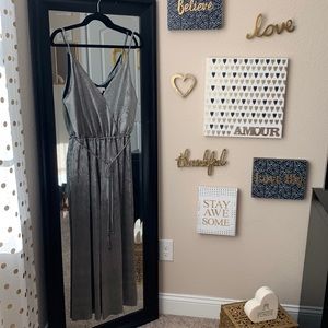 XHilaration Silver Foil Sparkle Party Romper